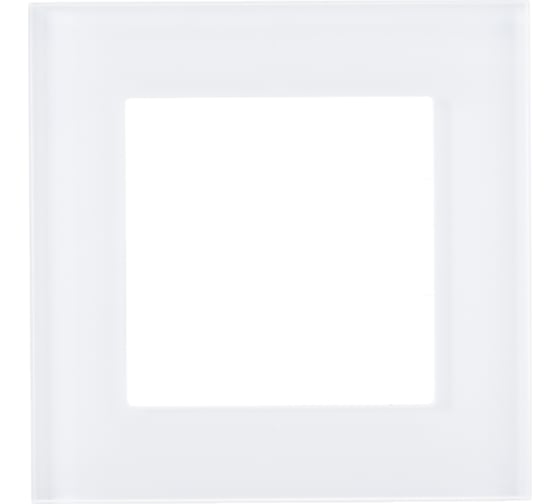 Изображение товара 1-постовая рамка LK Studio натуральное стекло, цвет белый 844113-1