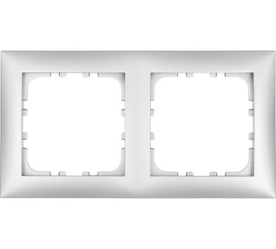 Изображение товара 2-постовая рамка LK Studio серебристый металлик 864203-1