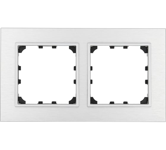 Изображение товара 2-постовая рамка LK Studio из натурального анодированного алюминия 864223-1