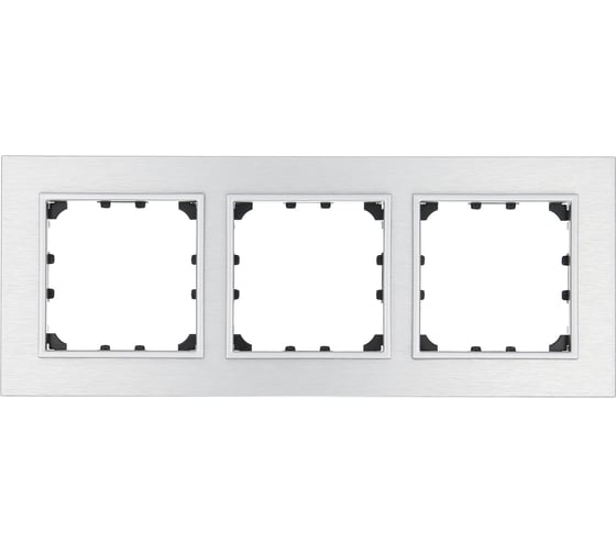 Изображение товара 3-постовая рамка LK Studio из натурального анодированного алюминия 864323-1