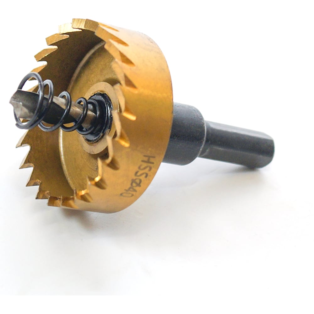 Изображение товара Коронка по металлу 40 мм HSS с покрытием Pobedit для сверления металла и пластика