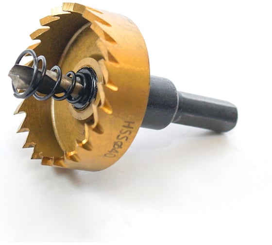 Изображение товара Коронка по металлу 40 мм, сталь HSS, нитрид титан Pobedit 4846440