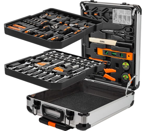 Изображение товара Набор инструментов ISMA в пластиковом кейсе (186 предметов) ISMA-ISMA186-3(57361)