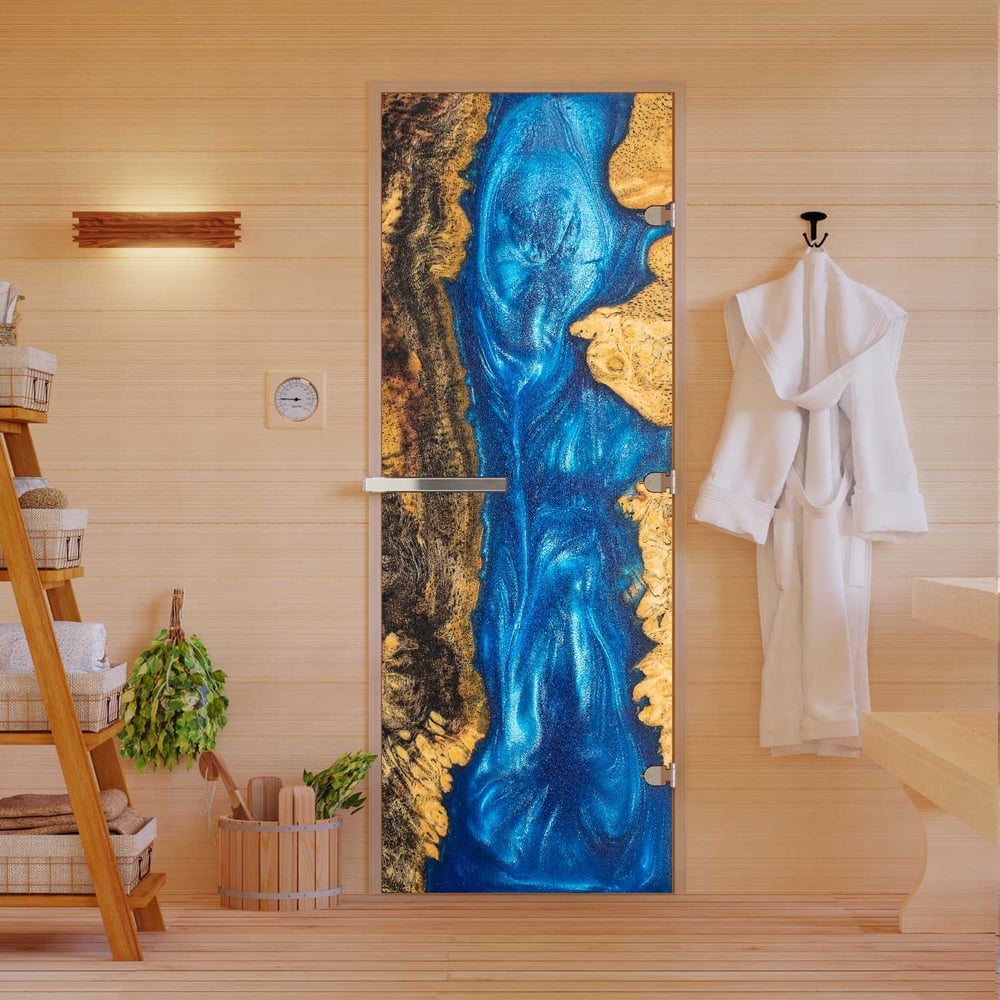 Изображение товара Дверь DoorWood со стильной фотопечатью и рисунком слэб-08 1700x700 мм