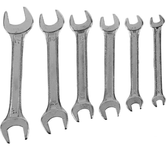 Изображение товара Набор рожковых ключей Strong стп-968 6x7, 8x9, 10x11, 12x13, 14x15, 16x17, 6 шт. стп-96800006