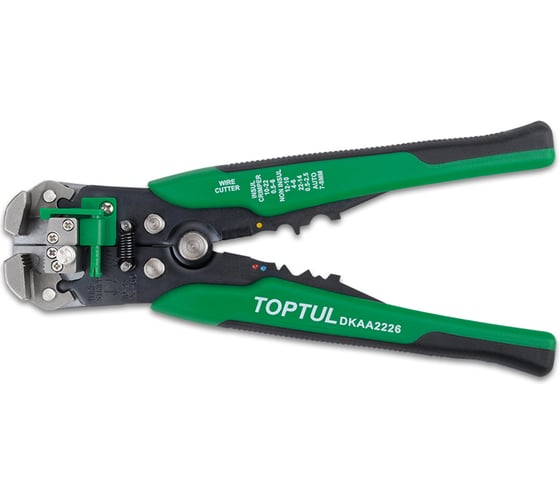 Изображение товара Клещи для снятия изоляции и обжимки клемм TOPTUL автоматические, 0.2 - 6.0 мм L=205 мм DKAA2226