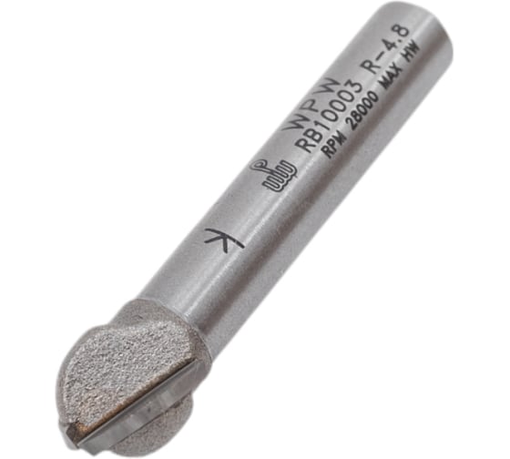 Изображение товара Фреза галтель R4.8 (9.5х6 мм; хвостовик 6 мм) WPW RB10003