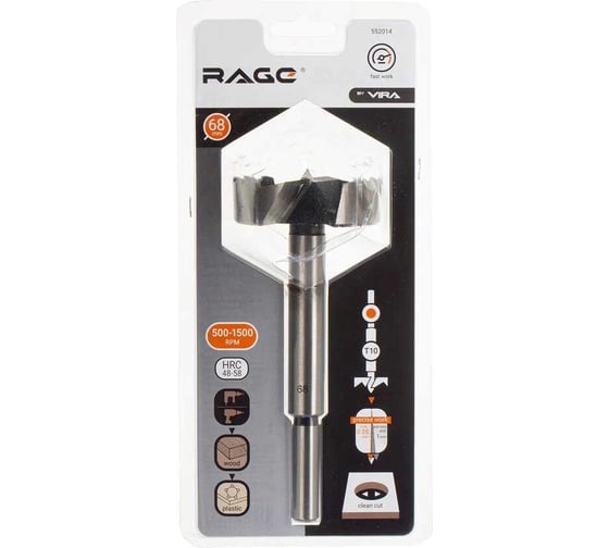 Изображение товара Сверло Форстнера 68 мм RAGE by VIRA 552014