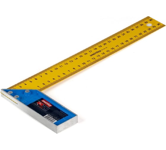 Изображение товара Строительный угольник Smartbuy 300 мм, 90, 45 град, алюминиевый, tools SBT-BA-300