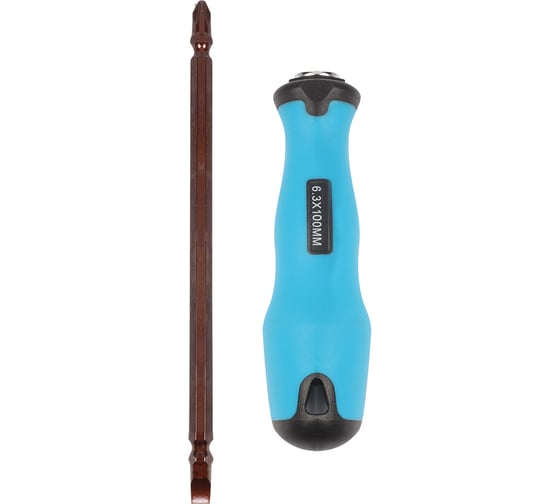 Изображение товара Двусторонняя отвертка с переставной битой Smartbuy ph2, sl6, 100 мм, эргономичная рукоятка, s2, tools SBT-SCN-2P5