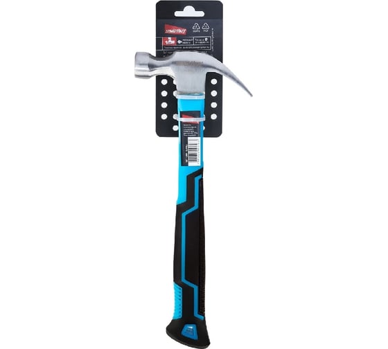 Изображение товара Столярный молоток с гвоздодером с плексигласовой рукояткой Smartbuy 225 г, tools SBT-GHN-200p2