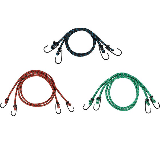 Изображение товара Набор резинок для грузов с металлическими крючками PARK 6 шт. (2 шт. - 0.6 м, 2 шт.- 0.8 м, 2 шт. - 1 м) 105112