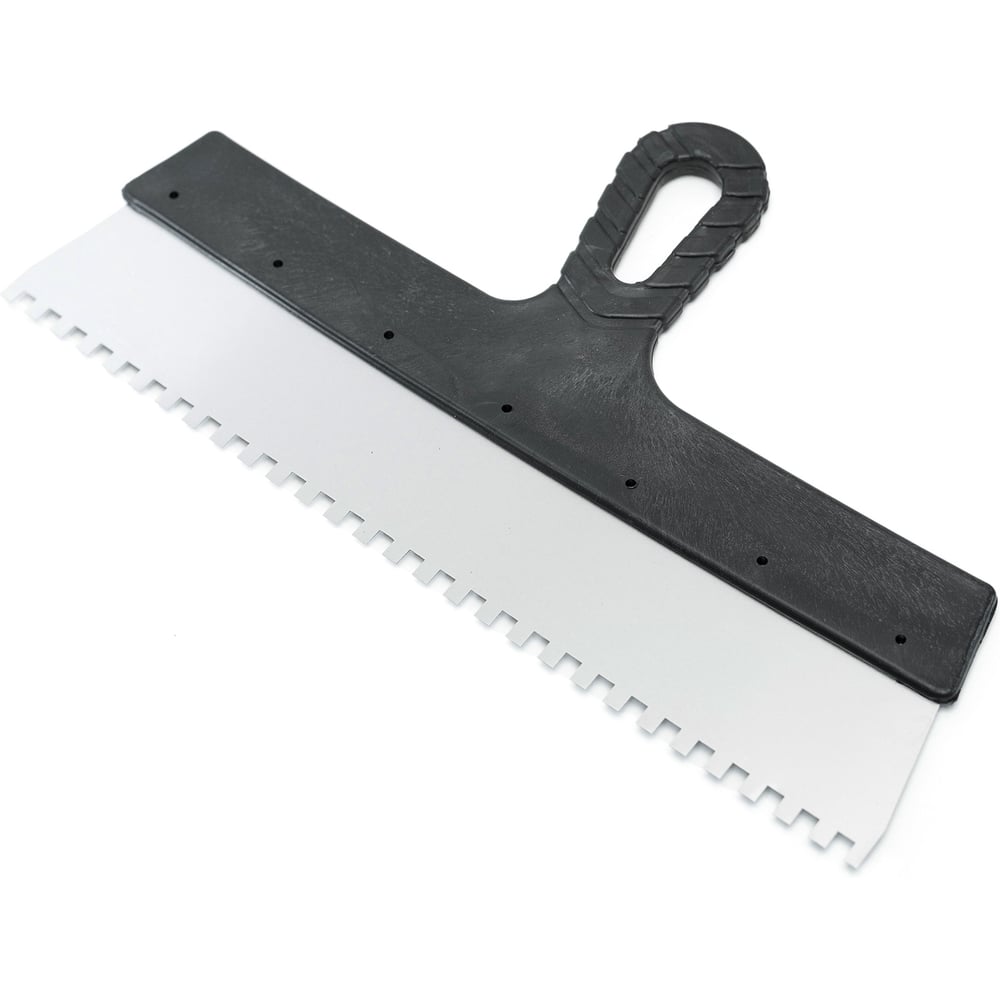 Изображение товара Шпатель Политех Lux нержавеющая сталь, 350 мм, зубцы 6x6 мм 1043356