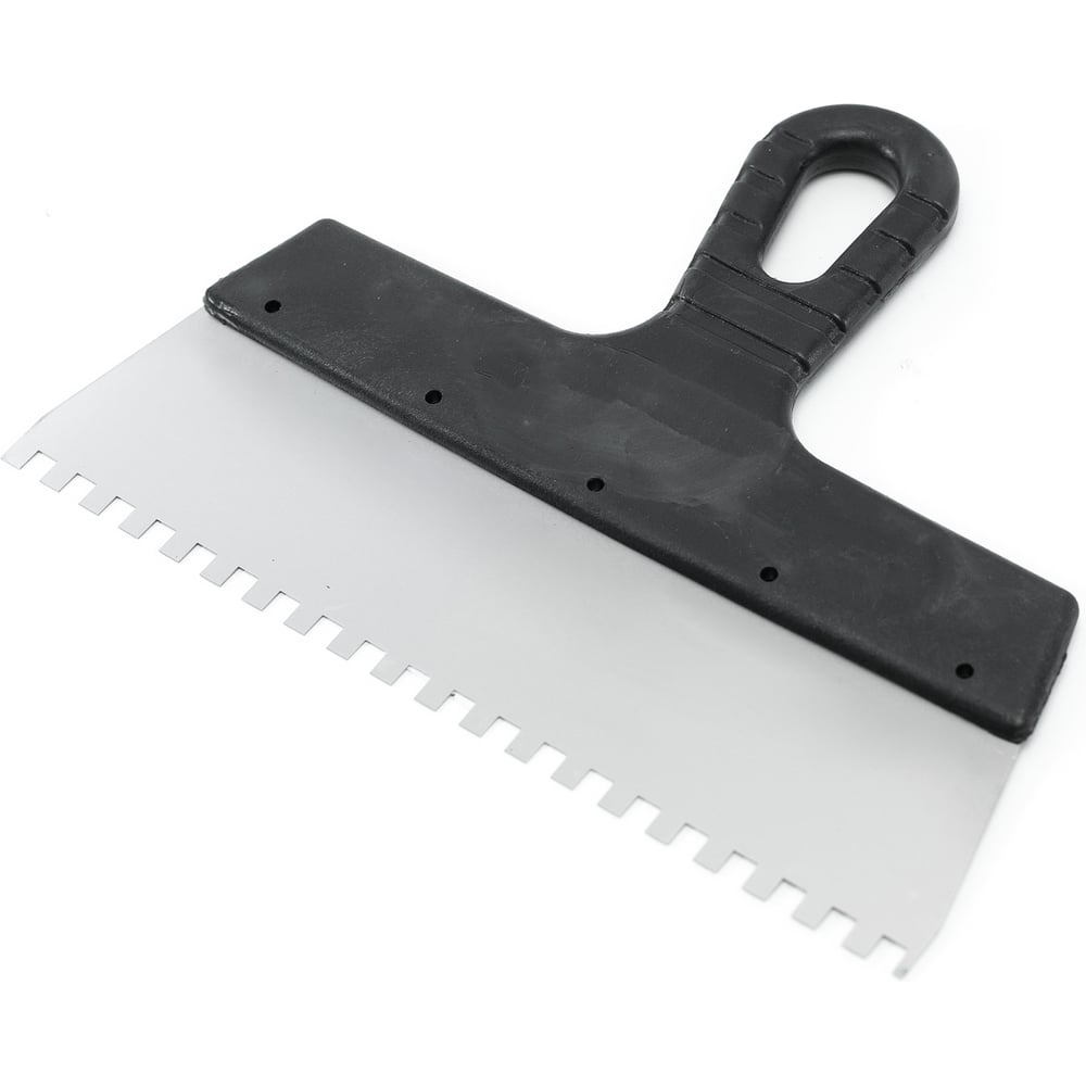 Изображение товара Шпатель Политех Lux нержавеющая сталь, 250 мм, зубцы 6x6 мм 1043256