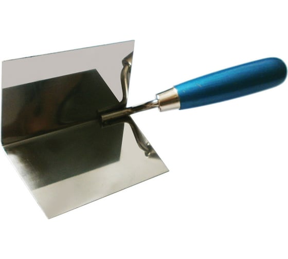 Изображение товара Угловая кельма Политех ПРОФИ внутренняя, деревянная ручка, CrV 75x75x110 мм 1073310