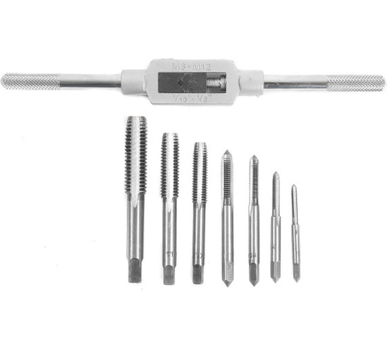 Изображение товара Набор метчиков Политех М3-М12, + метчикодержатель, 8 предметов 4515003