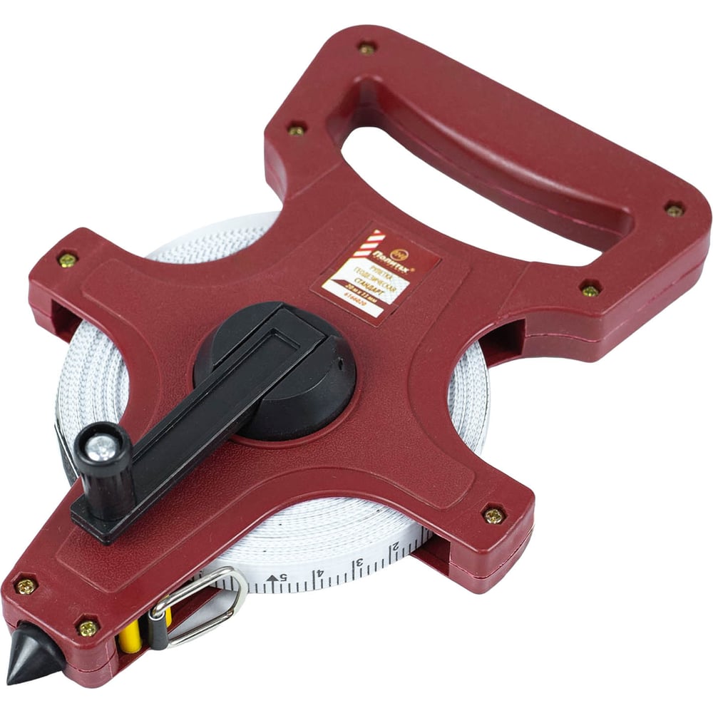 Изображение товара Политех Геодезическая рулетка Стандарт 20 м 13 мм фибергласовая Изображение товара Политех Геодезическая рулетка Стандарт 20 м 13 мм фибергласовая