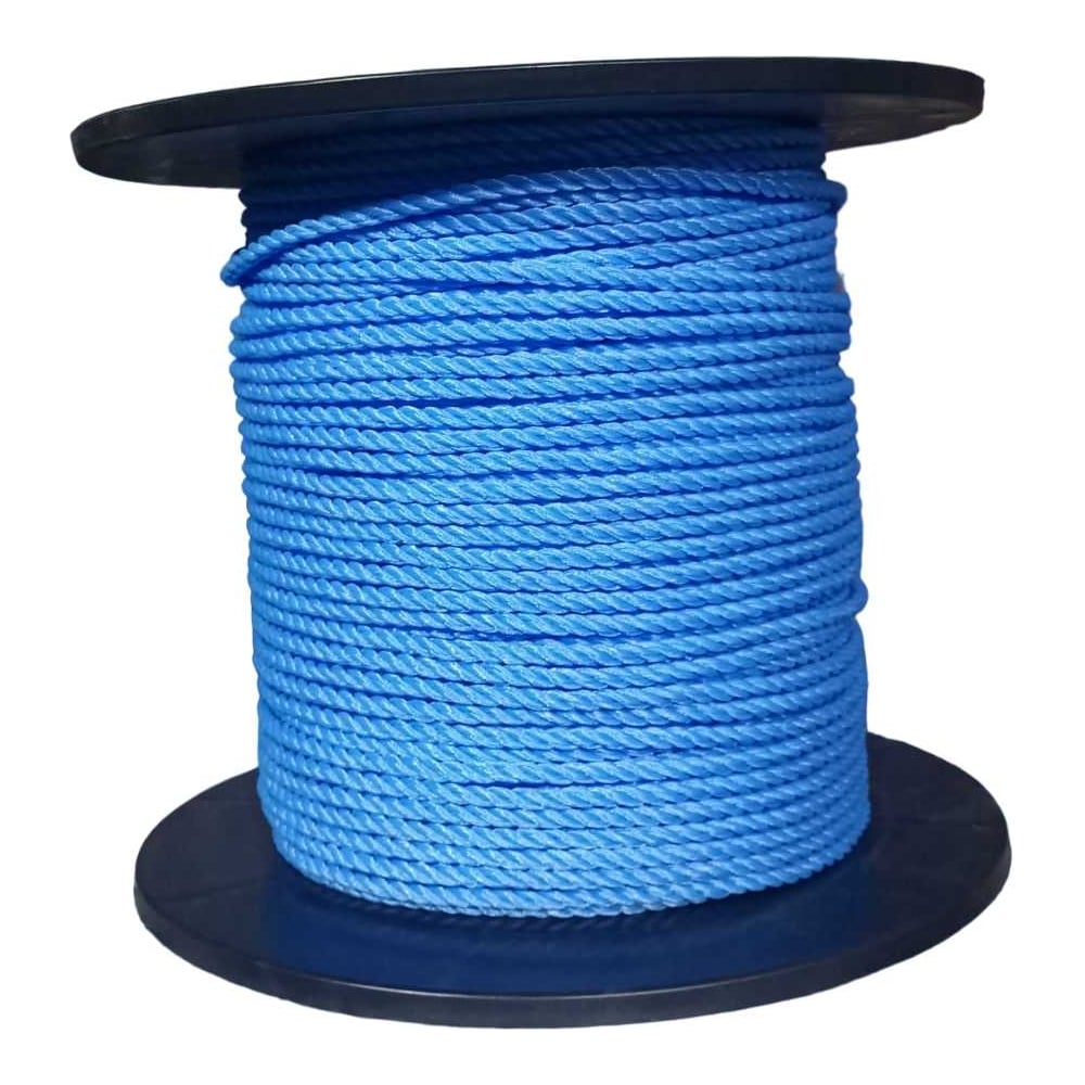 Изображение товара Канат Эбис полиэстил, 6 мм, тросовой свивки, 200 м, синий 76476