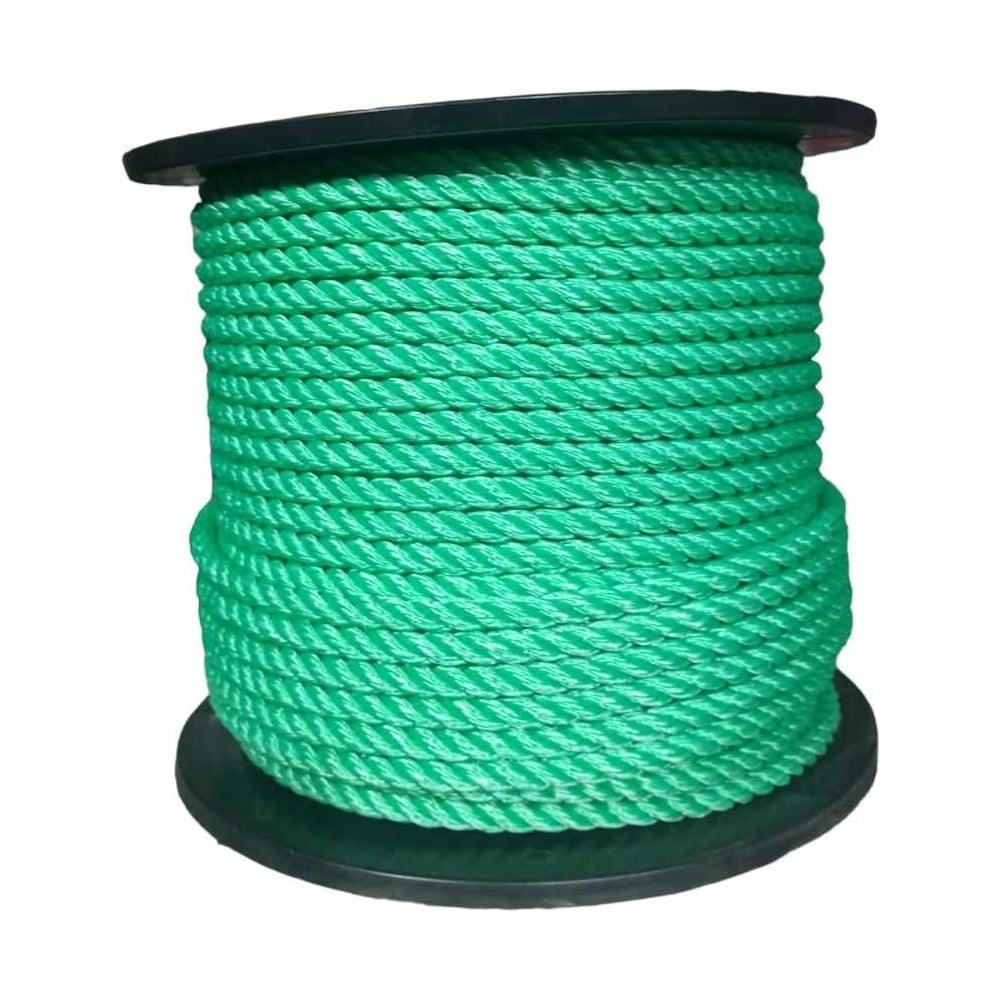 Изображение товара Канат Эбис полиэстил 12 мм 100 м тросовой свивки зеленый