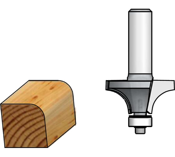 Изображение товара Фреза радиусная R12.7 (38х17.5 мм; подшипник; хвостовик 8 мм) WPW HRW1215