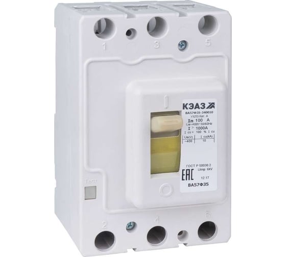 Изображение товара Автоматический выключатель КЭАЗ ВА57Ф35-340010-80А-800-400AC-УХЛ3- 109344