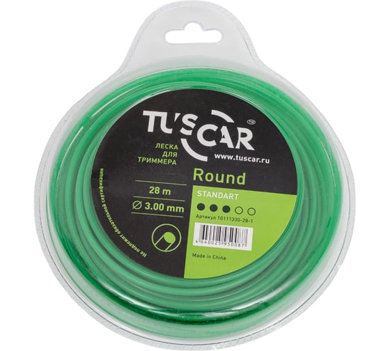 Изображение товара Леска для триммера Round, Standart, 3.0 мм, 28 м TUSCAR 10111330-28-1