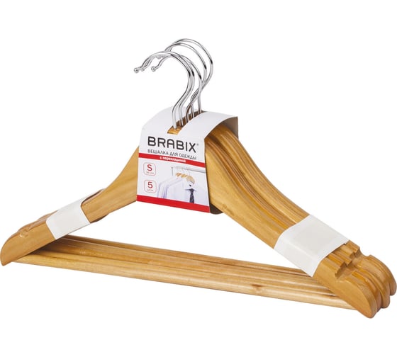 Изображение товара Вешалки-плечики BRABIX Стандарт комплект 5 шт 601160