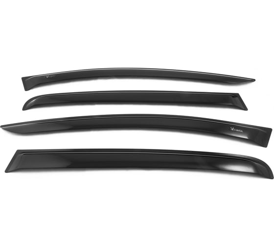 Изображение товара Дефлекторы окон Vinguru Peugeot 308, 2008-2011, хетчбек, накладные, скотч, к-т 4 шт, материал ПК AFV23608