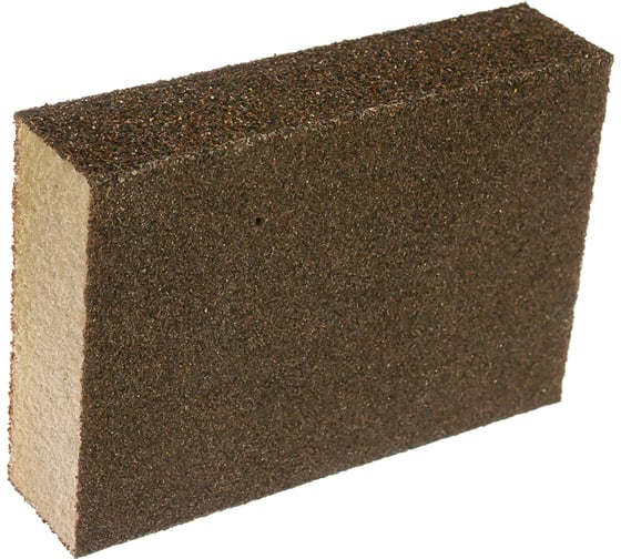 Изображение товара Губка абразивная 4-сторонняя (100х70х25 мм; К60/100) Энкор 20554