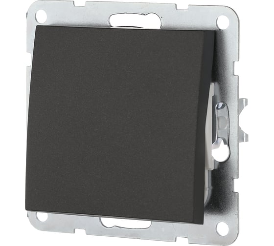 Изображение товара 1-клавишный переключатель LK Studio на 2 направления, схема 6, 16 A, 250 B, черный бархат 860308-1