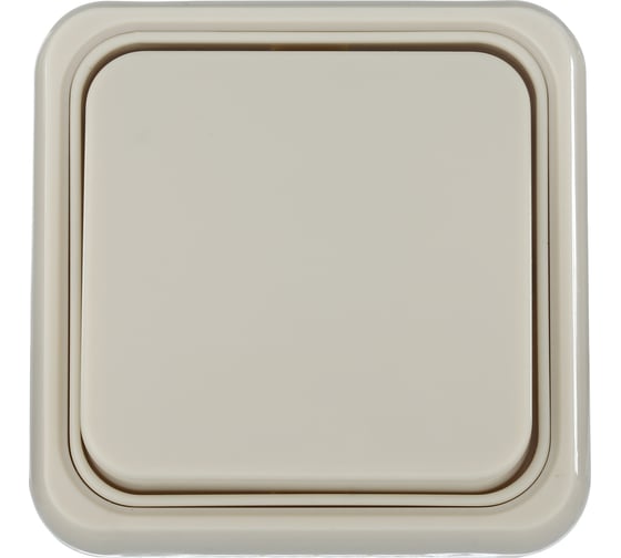 Изображение товара 1-клавишный выключатель/переключатель LK Studio схема 1, открытой установки, бежевый 810101