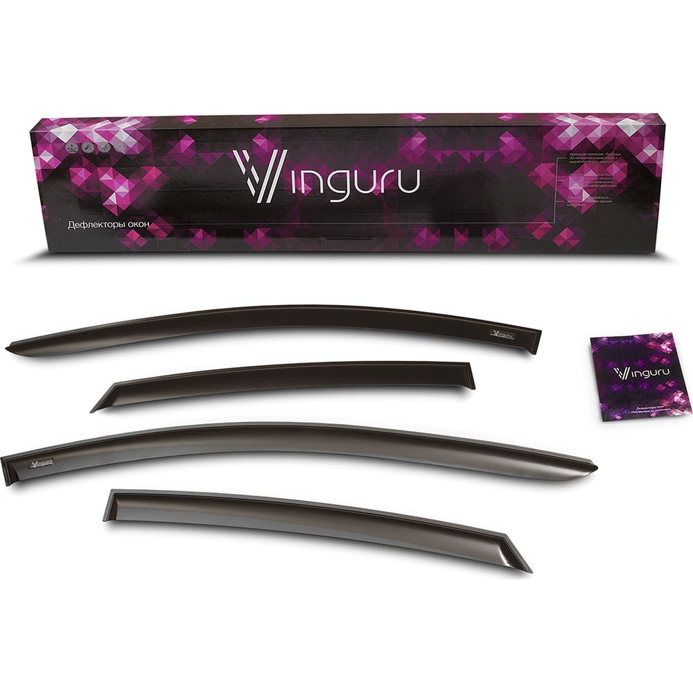 Накладные дефлекторы окон Uaz PatRiot 2005-, vinguru ветровики vinguru для daewoo matiz 2005 2016 накладные скотч 4 шт