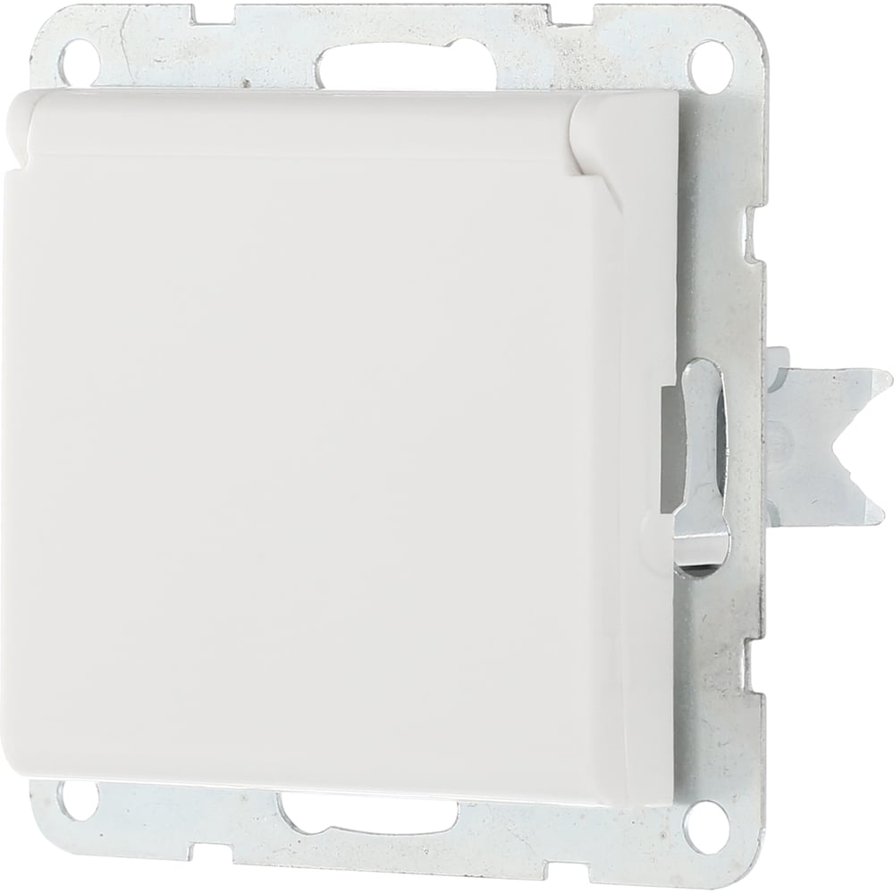 Изображение товара Розетка LK Studio с з/к, шторками и крышкой белый 863404-1