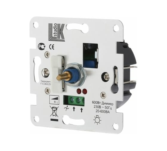 Изображение товара Поворотный механизм светорегулятора со световой индикацией LK Studio W=600 Вт 867200-1