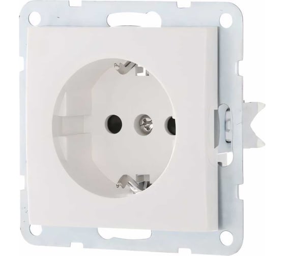 Изображение товара Розетка LK Studio с з/к, со шторками, белый 863204-1