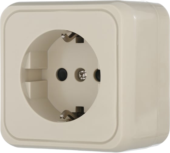 Изображение товара Розетка открытой установки LK Studio с з/к. со шторками бежевый 813201