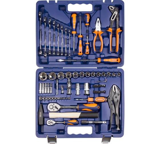 Изображение товара Набор инструмента HELFER 1/2Dr и 1/4Dr 72 предмета HF000014