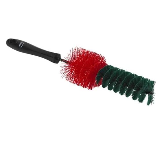 Изображение товара Щетка для чистки дисков Vikan диам. 65 мм, 335 мм, жесткий ворс, черная 525352