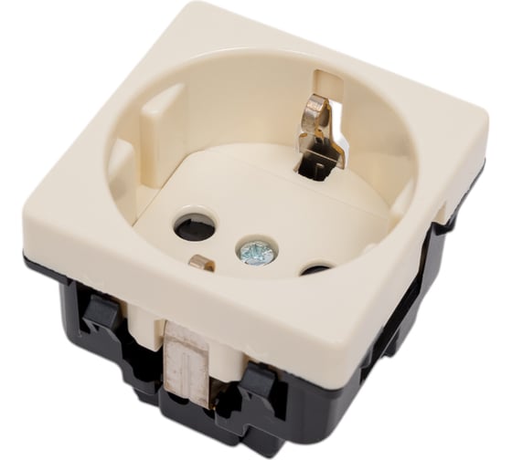 Изображение товара Двухполюсная розетка Simon с заземлением, с защитными шторками, винтовой зажим, 16А 250В 27472-62