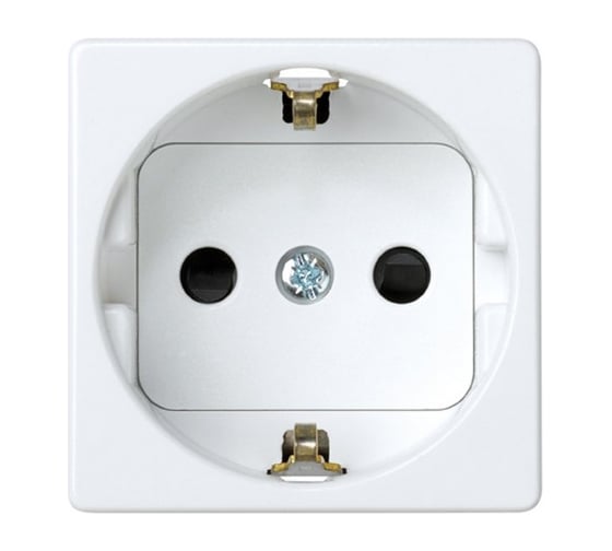 Изображение товара Двухполюсная розетка Simon с заземлением, с защитными шторками, винтовой зажим, 16А 250В 27472-65