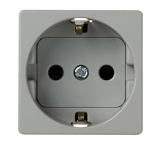 Изображение товара Двухполюсная розетка Simon с заземлением, с защитными шторками, винтовой зажим, 16А 250В 27472-67