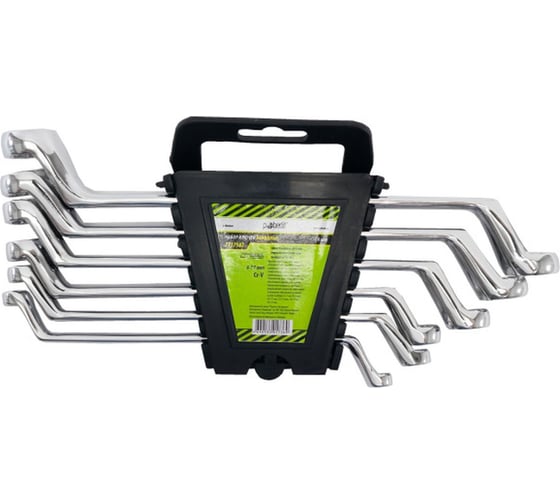 Изображение товара Набор накидных ключей Pobedit Cr-V, зеркальная полировка, 6-17 мм, 6 шт. 2737502