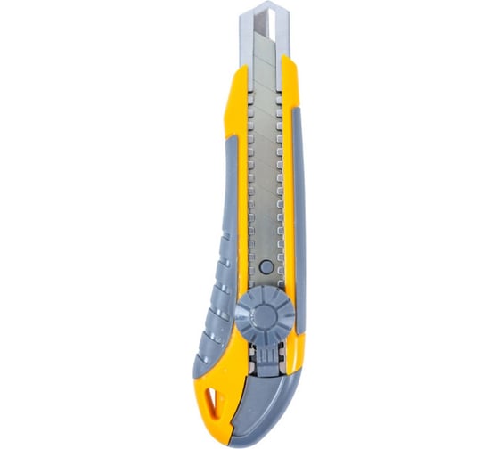 Изображение товара Нож Pobedit Усиленный Плюс 18 мм, обрезиненный корпус 9005106