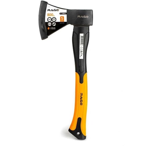 Изображение товара Топор RAGE by VIRA 800г с фиберглассовой рукоятью 900212