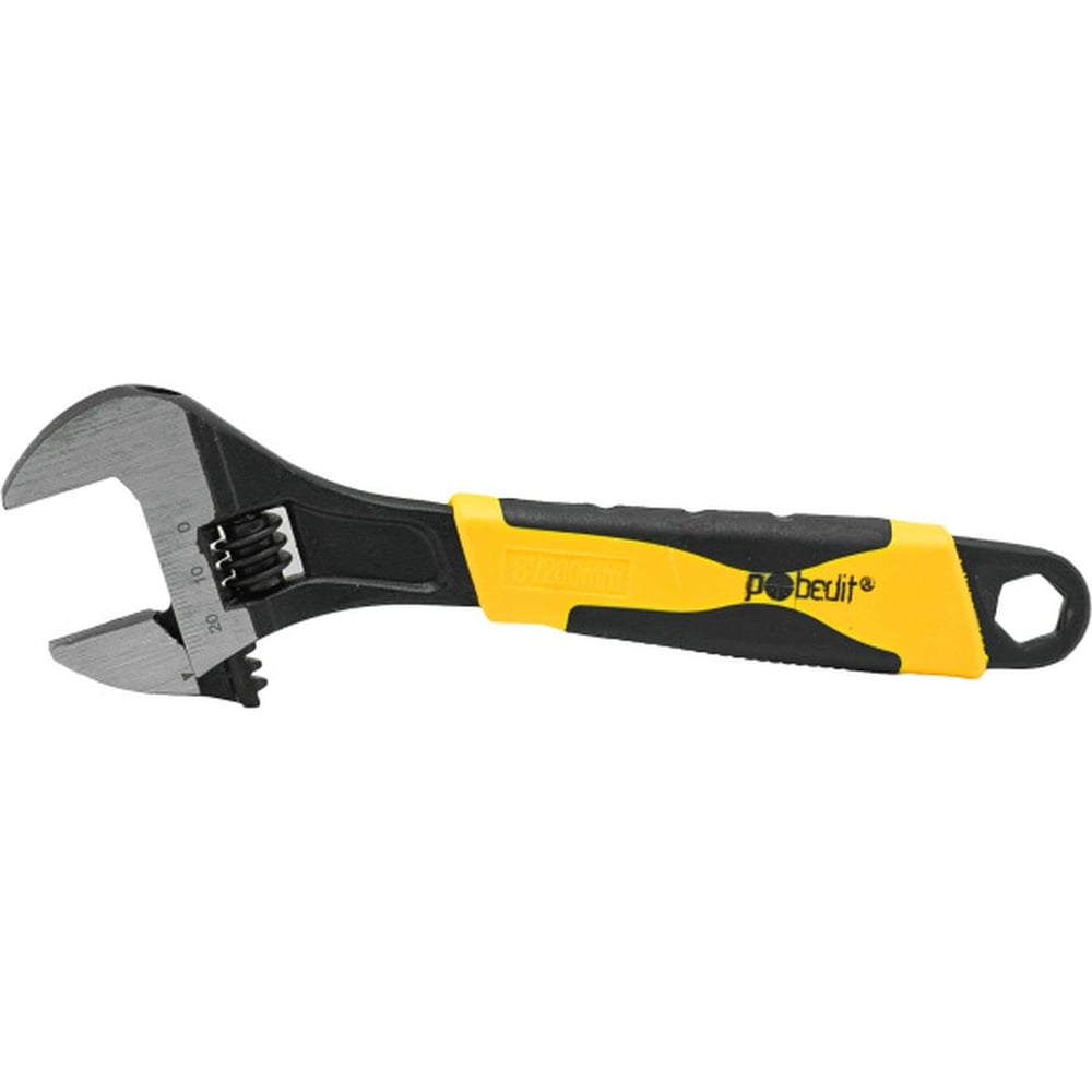 Изображение товара Разводной ключ Pobedit 8 дюймов комбинированная рукоять CrV антикоррозийное покрытие