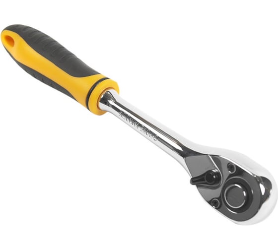 Изображение товара Ключ-трещотка Pobedit 1/2" CrV, двухкомпонентная рукоятка, 45 зубьев 2845011