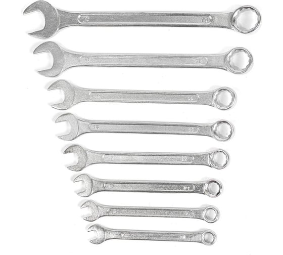 Изображение товара Набор комбинированных ключей Политех CS хромированные, 8-19 мм, 8 шт. 2735306