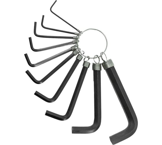 Изображение товара Набор имбусовых ключей Политех HEX 1.5-10 мм, 10 шт. 2573009