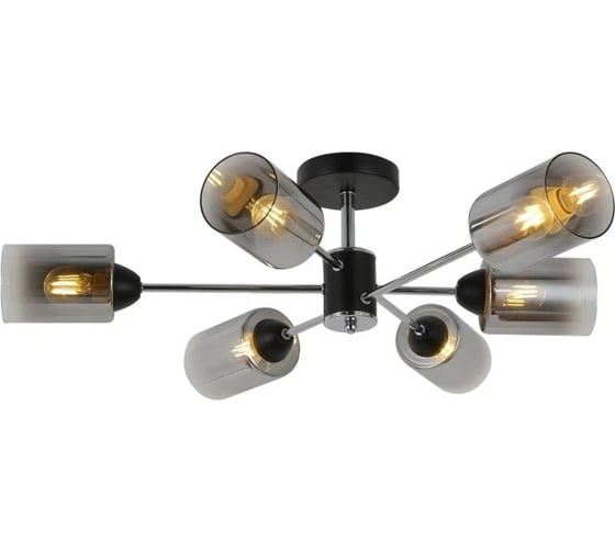 Изображение товара Люстра Freya omni 6хe27x60w, металл, черный и хром FR5150PL-06B