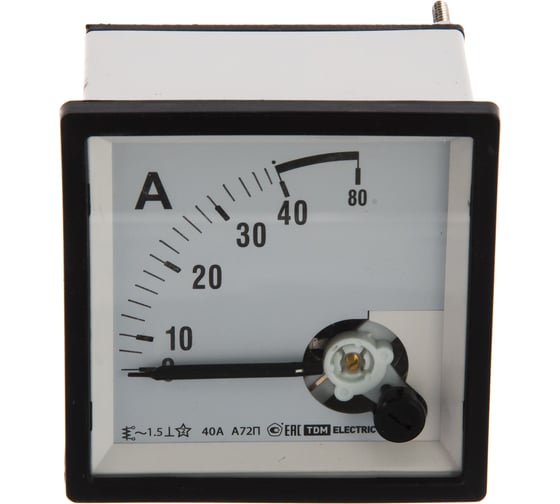 Изображение товара Амперметр TDM ELECTRIC А72П 40А-1.5 SQ1102-0080